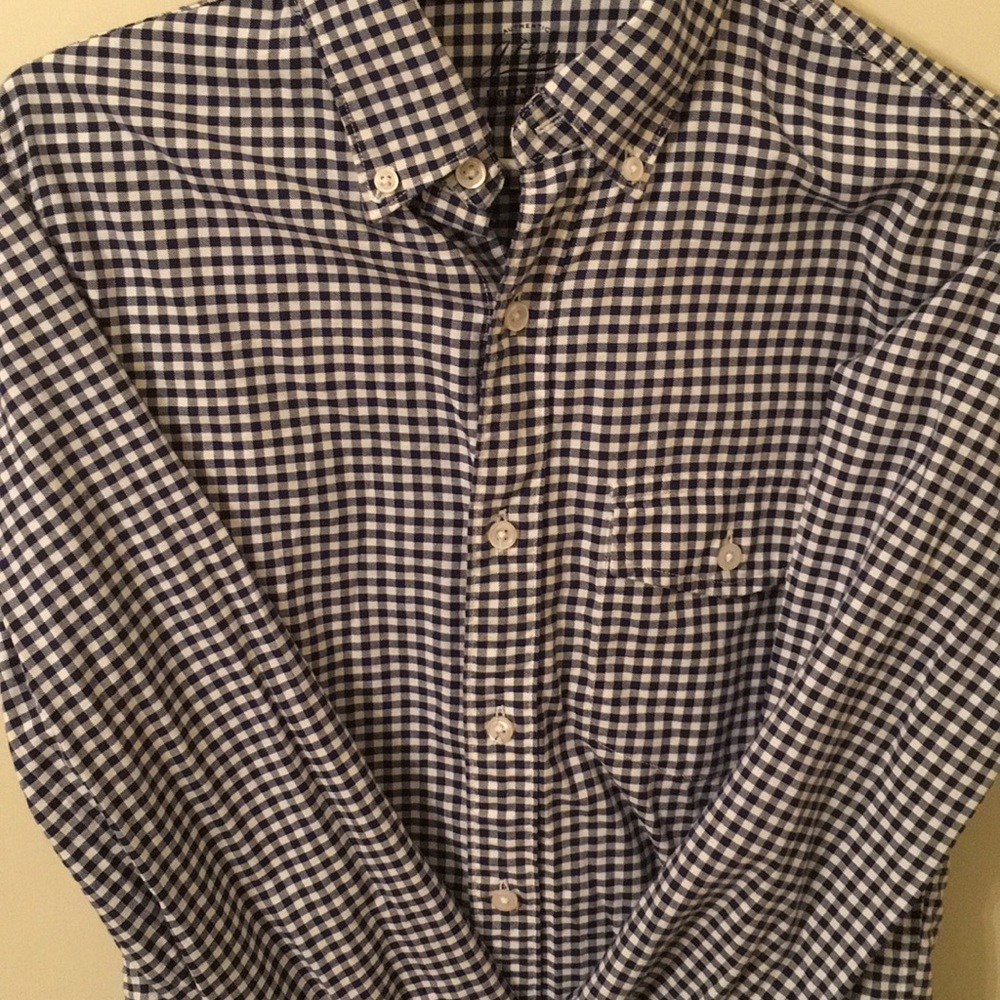 J. Crew men’s XS slim fit navy blue and white